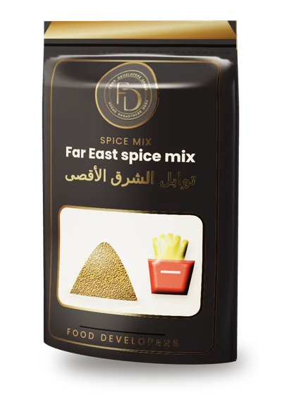 Far East spice mix (potato seasoning) package by Food Developers
