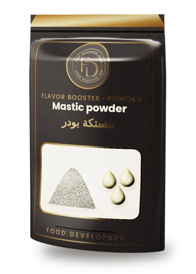 Mastic powder flavor booster package by Food Developers